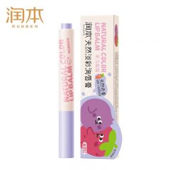 润本 天然淡彩润唇膏儿童口红变色小女孩专用保湿护唇防干裂果冻莓莓2g
