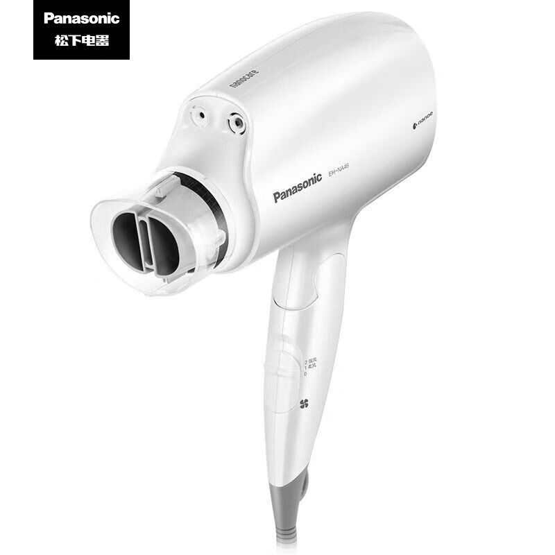 松下（panasonic） 电吹风机家用铂金负离子大功率纳诺怡吹风筒恒温可折叠 EH-NA46-W