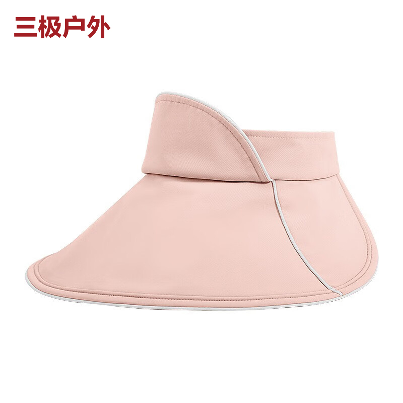三极户外（Tri-polar） TP6461黑胶空顶可调节大沿遮脸太阳帽樱花粉
