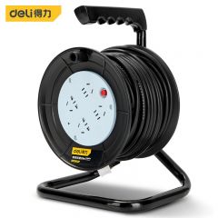 得力（deli） DL8820S 工程接线盘移动电缆盘电线盘卷线盘过热保护4位20m