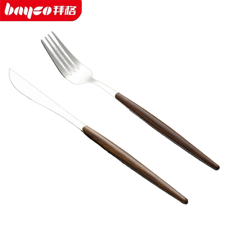 拜格（BAYCO） BX4561 叉子餐刀不锈钢西餐牛排刀叉套装 餐叉餐勺西餐餐具套装 2件套