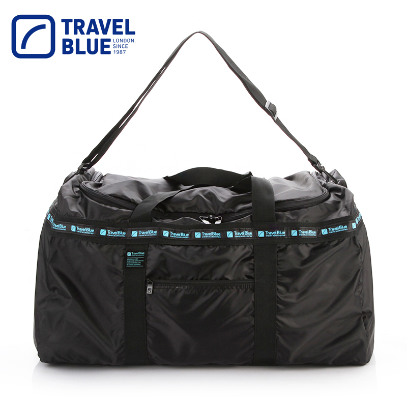 蓝旅（TRAVEL BLUE） 064大容量旅行背包折叠单肩斜挎手提包户外皮肤包商务旅行收纳包特大旅行折叠袋60L黑色