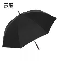 美度（MAYDU） M1150实木柄双人晴雨伞自动开长柄伞雨伞直杆防风男女两用伞商务黑