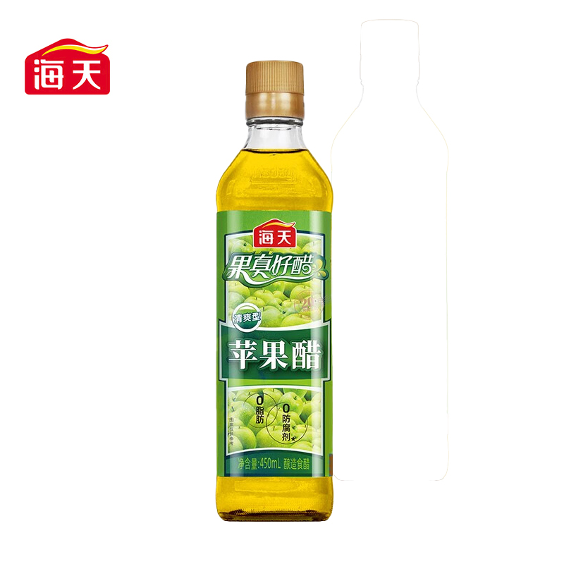 海天 食醋 酿造醋 家用厨房炒菜凉拌腌制调味品 苹果醋450ml*1瓶