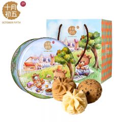 十月初五 306g开心曲奇（熊仔圆罐装）