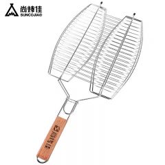 尚烤佳（Suncojia） SKJ-043巨无霸烤鱼网汉堡夹蔬菜夹烧烤夹烧烤配件