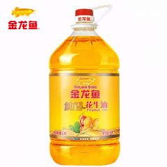 金龙鱼 物理压榨 家用炒菜烹饪食用油 纯香花生油5L