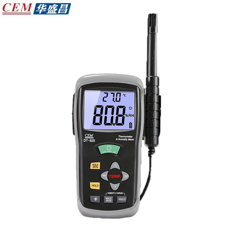 华盛昌（CEM） DT-625温湿度测试仪 工业高精度数显温湿度计露点湿球温度测量仪