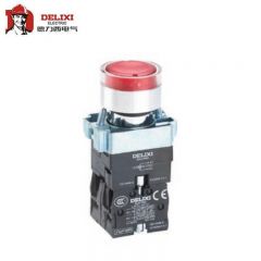 德力西电气（DELIXI ELECTRIC） 按钮开关1LAY5s-BW3 黄 AC 220V 1NO（标准型带灯平钮）