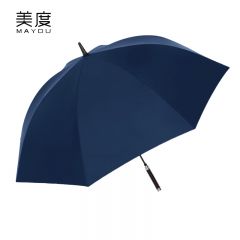美度（MAYDU） M1150实木柄双人晴雨伞自动开长柄伞雨伞直杆防风男女两用伞藏青色