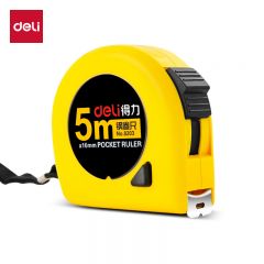 得力（deli） 8203 锁定功能钢卷尺木工尺装修测量尺子办公用品卷尺钢卷尺子便携自动伸缩钢卷尺测绘测量 5m