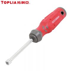 拓利亚  双色柄外六角套筒批 M6*80mm铬钒钢+双色手柄SD030004红色