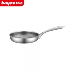 拜格（BAYCO） 煎锅平底锅26CM 不锈钢涂层不粘锅早餐锅牛排煎蛋锅 BG19025