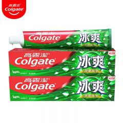 高露洁 冰爽牙膏去渍亮白牙齿护龈含氟防蛀清新口气成人家庭装 茶香龙井冰爽牙膏 120g