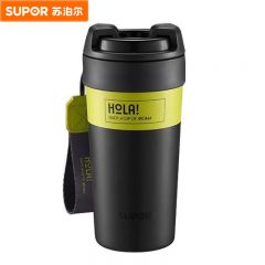 苏泊尔（SUPOR） KCV50AB10咔哒旋饮保温杯便携咖啡杯吸管杯大容量 极光黑500ML
