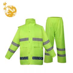 神龙  分体式雨衣 加厚反光雨披 150D绿色175码