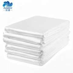 兰诗（LAUTEE）白色垃圾袋 全新料透明打包袋酒店平口塑料袋家用收纳袋 60*80cm*100只装3.8丝