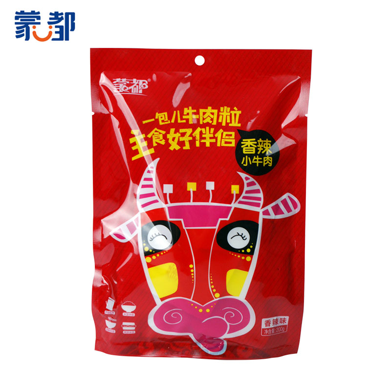 蒙都 休闲零食即食肉干肉脯独立包装 香辣小牛肉200g