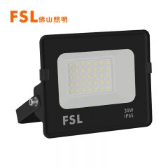 佛山照明（FSL） 天耀投光灯 户外防水射灯探照招牌工厂房车间照明灯220V 30W 865K 冲压铝 砂黑 30W