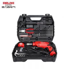 德力西电气 DECEDA1KAC7199 冲击钻套装 家用多功能手电钻五金工具套装 ED-A1 710W 99件套