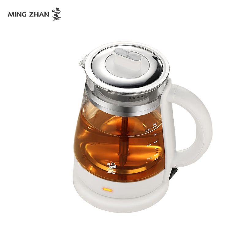 鸣盏 MZ-078煮茶器养生壶家用全自动多功能喷淋式煮茶壶茶艺烧水壶小型办公 白色