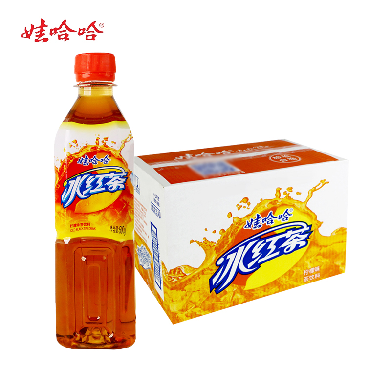 娃哈哈 冰红茶500ml*15瓶 柠檬味茶饮料 整箱
