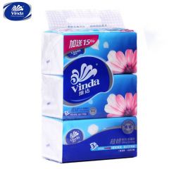 维达（Vinda） V2182超韧软包抽取式面巾纸3层150抽3包