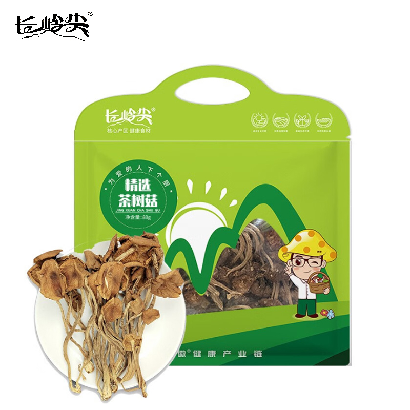长岭尖 精选茶树菇88g 天成系列 蘑菇煲汤炒菜火锅食材菌菇炖汤食用菌