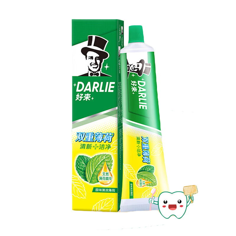 DARLIE好来 (原黑人)双重薄荷牙膏120g 清新口气 防蛀固齿（新旧随机）