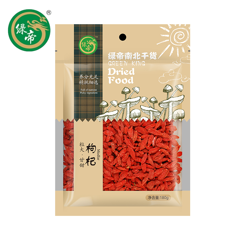 绿帝（GREEN KING)  枸杞180g/袋 宁夏中宁红枸杞子养生滋补枸杞茶