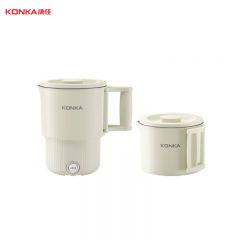 康佳（KONKA）KDSH-0840-W便携式电烧水壶 折叠电热水壶 316不锈钢开水壶烧水杯旅行出差养生壶泡面杯