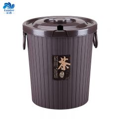 兰诗 FW1380  茶渣桶倒茶叶茶桶塑料茶台废水桶小过滤垃圾筒茶水桶  大号咖啡色无吸管