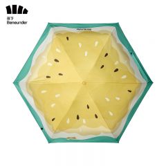 蕉下（beneunder） BM527 防紫外线五折黑胶晴雨伞防晒伞野果 冰镇甜瓜