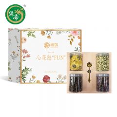 绿帝（GREEN KING)  心花怒放花果茶礼盒150g 夏季茶饮玫瑰花茉莉花菊花茶