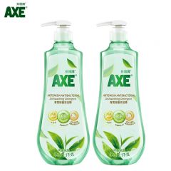 斧头牌（AXE）青蒿除菌洗洁精瓶洗涤灵厨房洗碗液餐具清洗剂淡雅绿茶1kg*2