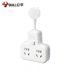 公牛（BULL） 柔性转换插头/品字形一转四插座/无线转换插座/电源转换器 适用于卧室厨房 4位总控 GN-9722K