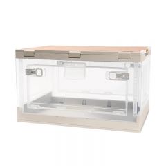 得力（deli）折叠收纳箱三向开门50L  DL884150