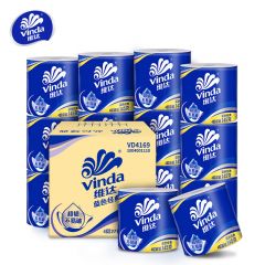 维达（Vinda） 蓝色经典卷纸4层145克27卷有芯卷纸卷筒纸巾卫生纸巾厕纸