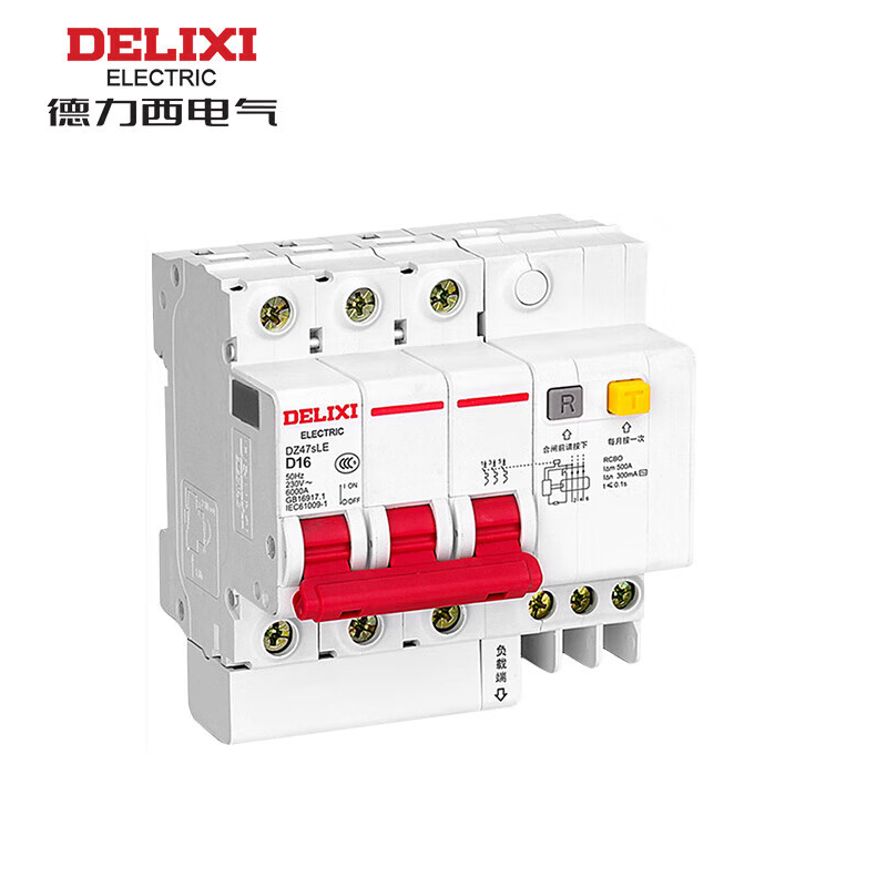 德力西电气 漏电保护断路器 DZ47sLE 3P D 16A（个）