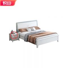 悦山 北欧木质床家用简约压纹木床不含床垫床头柜 床板款 1800*2000*1060mm
