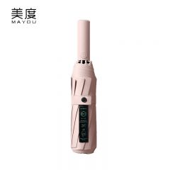 美度（MAYDU） M3315黑胶全自动10骨太阳伞防晒防紫外遮阳伞女晴雨两用雨伞豆沙粉