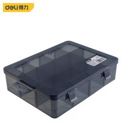 得力（deli） 零件盒18大格 (黑)27.5x19x4.4cm DL432306