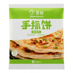 百钻 手抓饼葱香味900g (10片)冷冻半成品家庭装家用做早餐夜宵方便速食面饼