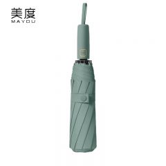 美度（MAYDU） M3312全自动三折黑胶太阳伞女晴雨两用遮阳伞防晒防紫外线伞橄榄绿