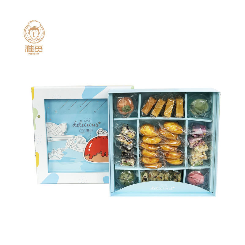 雅觅 ”律动食光”糖菓点礼盒（蓝）850g 好吃不腻零食小吃精美包装