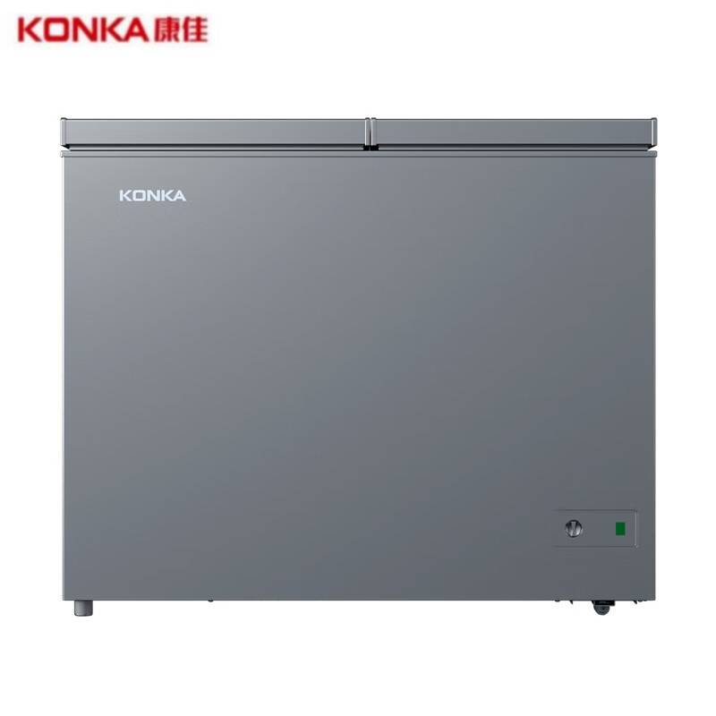 康佳（KONKA） BCD-240DZPX 双温双门顶开门大冷冻减霜240L冷柜一级能效深灰色