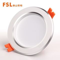 佛山照明（FSL）LED筒灯 2.5寸 5W 6500K 白玉银边/个