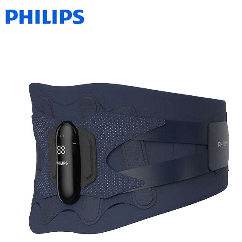 飞利浦（PHILIPS）按摩腰带 腰部支撑护腰带按摩器腰肌劳损蓝牙智联腰部按摩振动热敷承托5201B S码