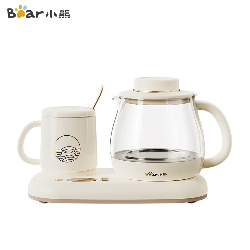 小熊（Bear） 养生壶养生杯 迷你mini家用办公室多功能花茶壶煮茶器小型0.6升玻璃电热烧水壶YSH-D08D3