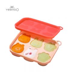 英氏（YEEHOO） C40A动物冰格盒浅橙+红色盖